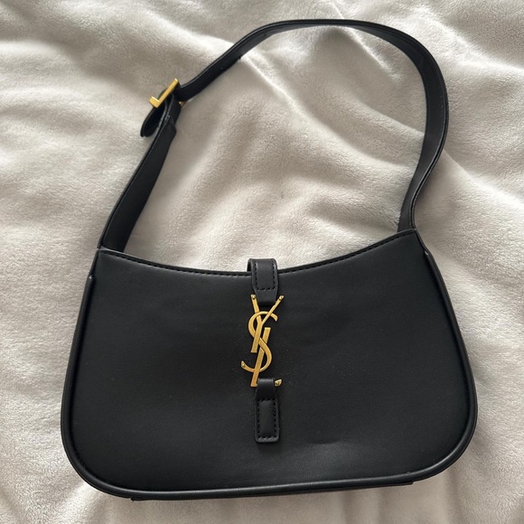 Yves Saint Laurent Handbags - Yves Saint Laurent Black and Gold Shoulder Bag